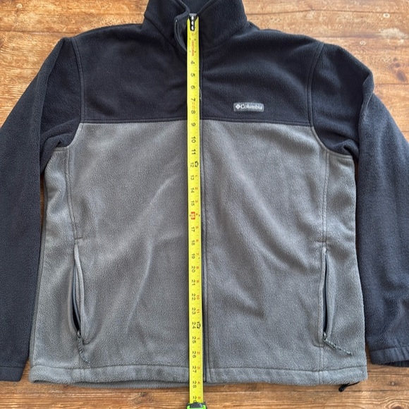 Columbia Fleece Full Zipper Long Sleeve Cozy Warm Jacket Black/Gray Men’s XL EUC - Picture 3 of 11